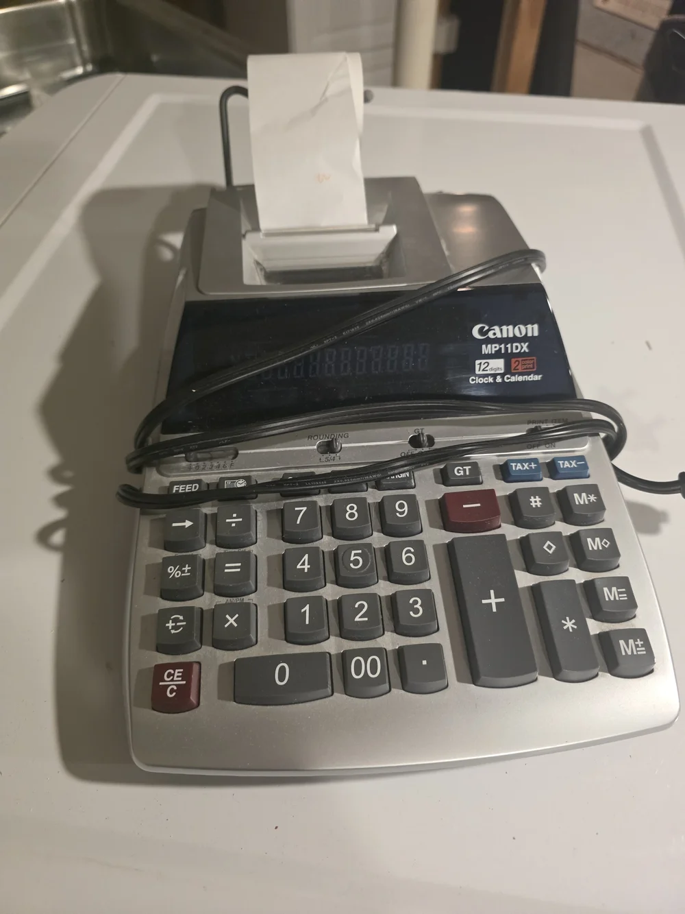 Canon MP11DX Desktop Printing Calculator in Silver and Black